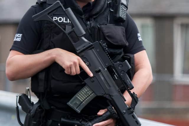 There were reports of a man with a firearm in Kirkcaldy.