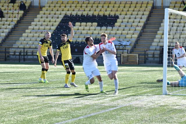 Aaron Steele made a match winning impact for the Methil men in one of the final games against Dumbarton. All pics by Kenny Mackay