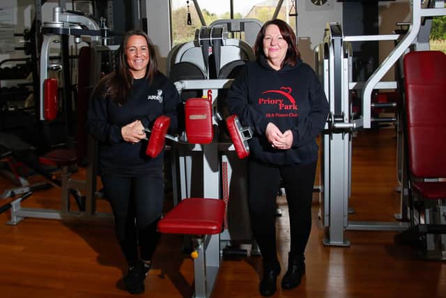 Margaret McLean (L) of Priory Park Health Club and Sally Dewar of Arena Gym. Pic: Scott Louden.