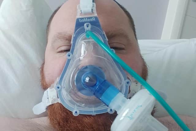 Young Kirkcaldy dad Adam Sharp who has not been vaccinated is urging others who have not had their jab to get it - to avoid ending up seriously ill.