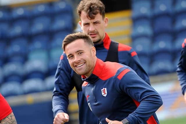 Lewis Vaughan and Kyle Benedictus in pre-season training at Stark's Park (Pic: Fife Photo Agency)