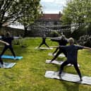 Outdoor yoga in what was Adam Smith's mother's garden (Pic: Submitted)