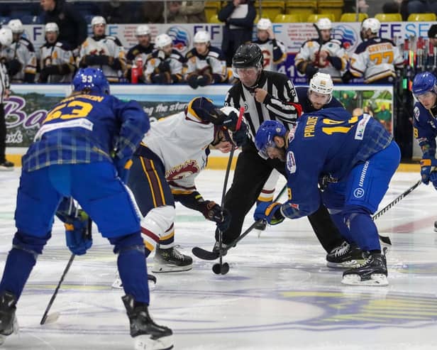 Fife Flyers and Guildford Flames faced off in front of just over 800 fans (Pic: Jillian McFarlane)