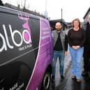Alba  Heat & Power fitting solar panels at the Cottage - Ryan Campbell-Hodge, Pauline Buchan , Wayne Campbell & Euan Campbell (Pic: Fife Photo Agency)