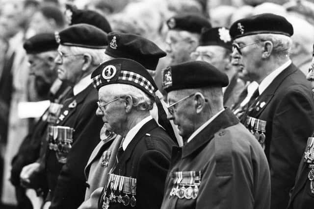 Remembrance Sunday, Kirkcaldy in 1999 - a gathering we make every year to honour those who made the ultimate sacrifice