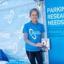 Jo Goodburn manning the research stall at Walk for Parkinson’s (Pic: David Goldthorp)