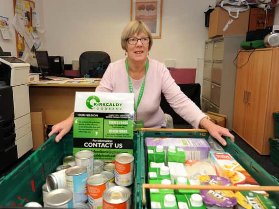 Joyce Leggate at Kirkcaldy Foodbank (Pic: Fife Photo Agency)