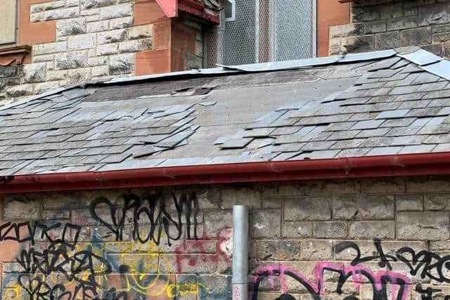 Several tiles are missing from the listed building's roof (Pic: Submitted)