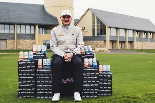 Paul Lawrie with the new Chippie beers.