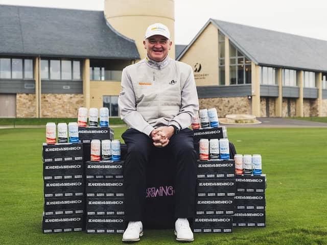 Paul Lawrie with the new Chippie beers.