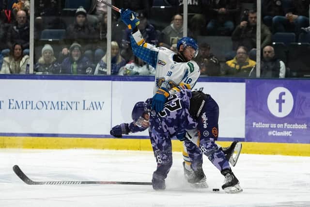 Sean Giles netted his first goal for Fife Flyers in the game at Braehead (Pic:  Al Goold)