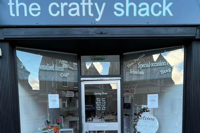 The outside of the Crafty Shack shop in Kirkcaldy High Street. Pic: The Crafty Shack.
