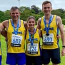 Pictured (from left) are Haddies who competed at Kirkcaldy half-mile, Will Gage, Eric Anderson, Lynne Herd and Ross Young