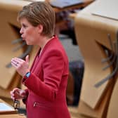 First Minister Nicola Sturgeon during the statement at the Scottish Parliament in Edinburgh, on the next stage of lockdown easing (Photo: Jeff J Mitchell/PA Wire).