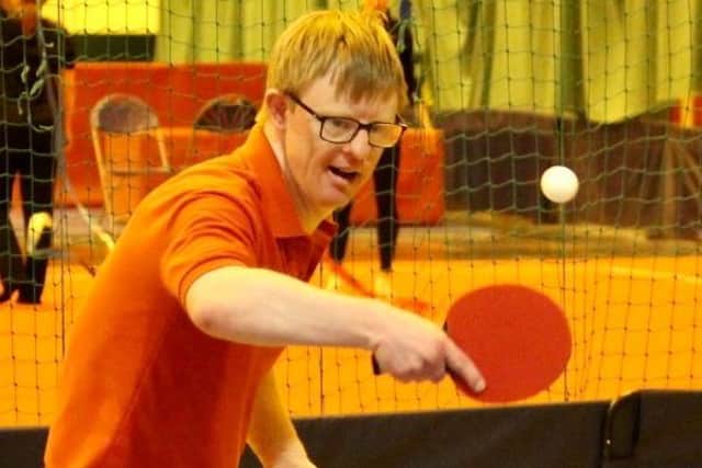 Ryan Peterson in table tennis action (Submitted pic)