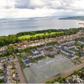 An aerial shot of the Viewforth development site. Pic: Whiteburn Projects.