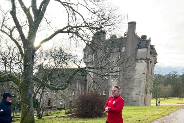 Wizard Graham Keddie finishes Crathes Castle Parkrun