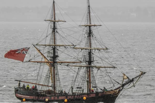 Tall ship The Phoenix pictured sailing to Burntisland. Pic: Jacqueline Davidson.