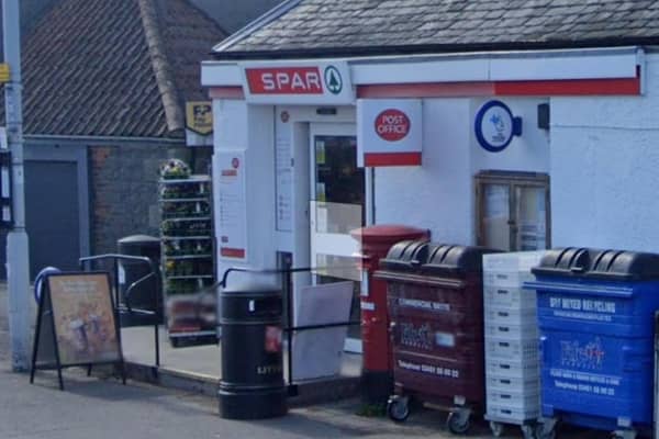 The Post Office in Balmullo was one of many in Spar shops to be closed.