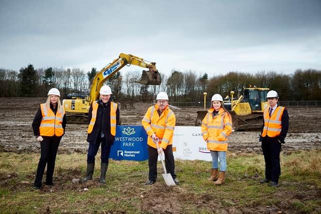 Keepmoat Homes soil cutting ceremony at Westwood Park, Glenrothes.