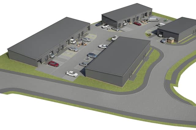 An impression of the new business centre planned for vacant land in Lochgelly (Pic: Submitted)