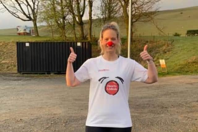 Lisa Anderson, from Kirkcaldy, was part of team Stomping for Hearts and Minds and walked round Loch Leven twice (26.2 miles) to raise money for Hearts and Minds.