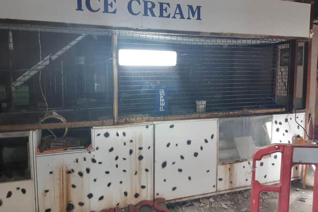 The former confectionery kiosk at the ABC Cinema in Kirkcaldy which closed in 2000 and is now under the control of Kirkcaldy Kings Theatre Trust (Pic: Fife Free Press)