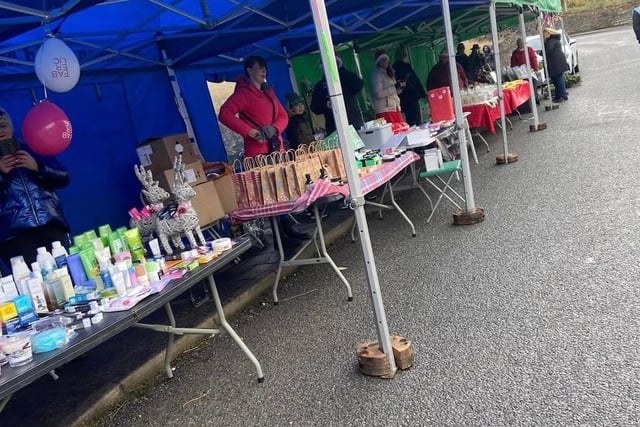 There was a chance to win a raffle or purchase Christmas presents in a variety of stalls at the Pleasley Christmas Lights event