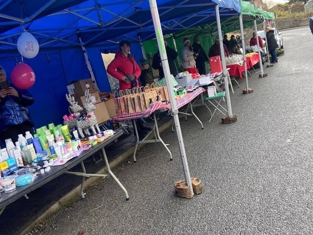 There was a chance to win a raffle or purchase Christmas presents in a variety of stalls at the Pleasley Christmas Lights event
