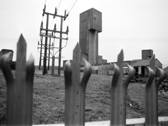 A view of the winding tower at Seafield Colliery in Fife