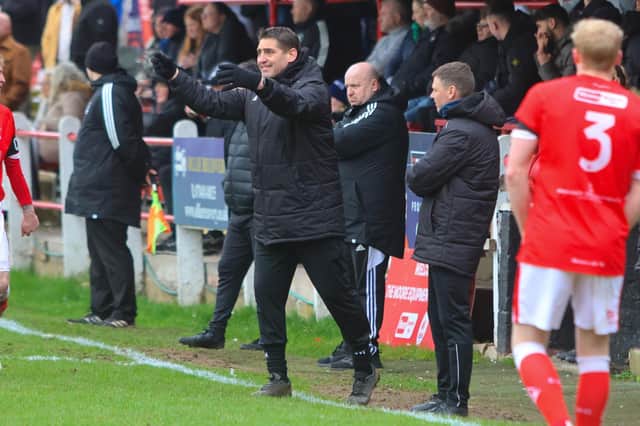 Saints boss Robbie Raeside is banned from the dugout for this Saturday's league finale against Arniston Rangers (Pic Scott Louden)