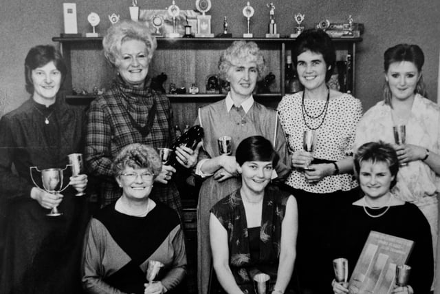 Presentation time for the ladies of Thornton Golf Club in December 1985,