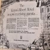 The Royal Albert Hotel launches itself in Kirkcaldy with this advert in the Fife Free Press of January 1972