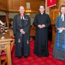From left: Rev Dr David Coulter, clerk to Fife Presbytery, Rev Dr Conor Fegan,  and Rev Jane Barron, Moderator of Fife Presbytery. (Pic:  Ken Wilkie)