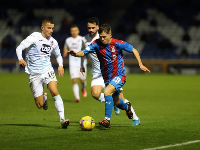Kai Kennedy in action for Inverness against Raith in November.