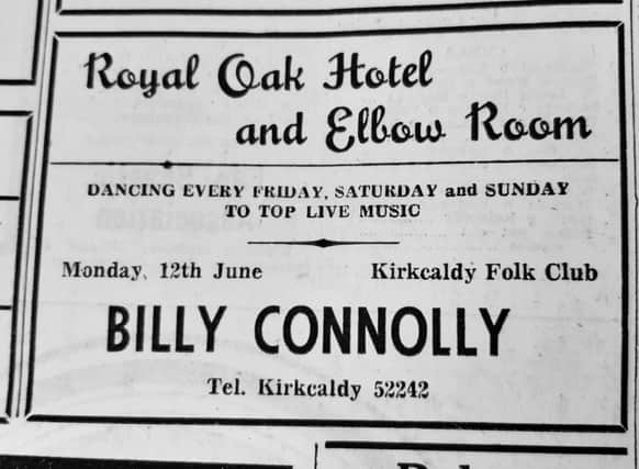 The Elbow Room was the venue for Kirkcaldy Folk Club which brought many big names to town.
One of the most famous has to be the Big Yin - Billy Connolly.