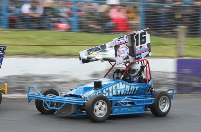 Craig Wallace on the track at the Cowdenbeath Racewall