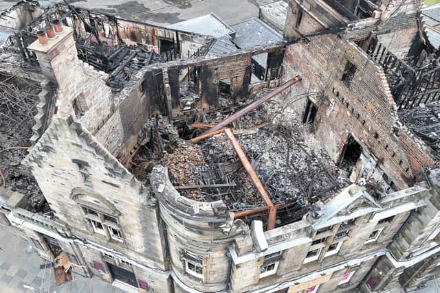 The extensive damage is evident from this drone image of the former Kitty's nightclub (Pic: Fife Council)