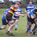 Jamie Thomson, pictured in action against Greenock Wanderers in the reverse fixture last month, got one of Howe of Fife's tries at Octavia Terrace on Saturday (Pic: Chris Reekie)