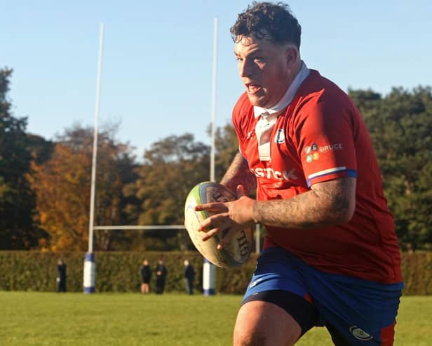 Skipper Craig Hamilton in action for Kirkcaldy Rugby Club (Pic Michael Booth)