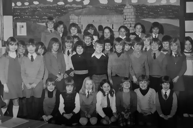 Youngsters from Tanshall Primary School, Glenrothes, pictured in their classroom in 1975.