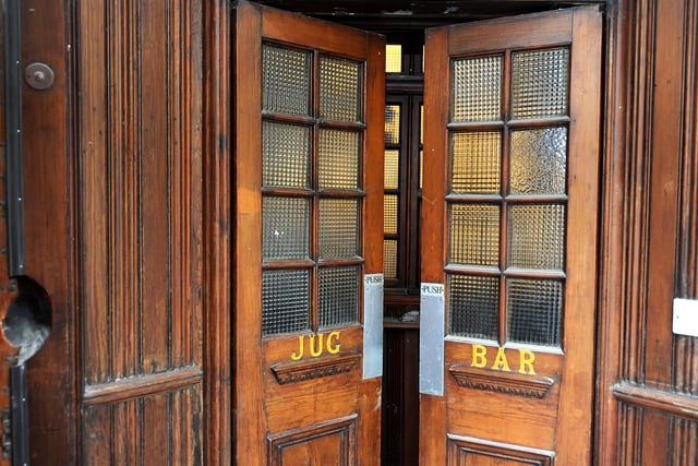The entrance to the bar.