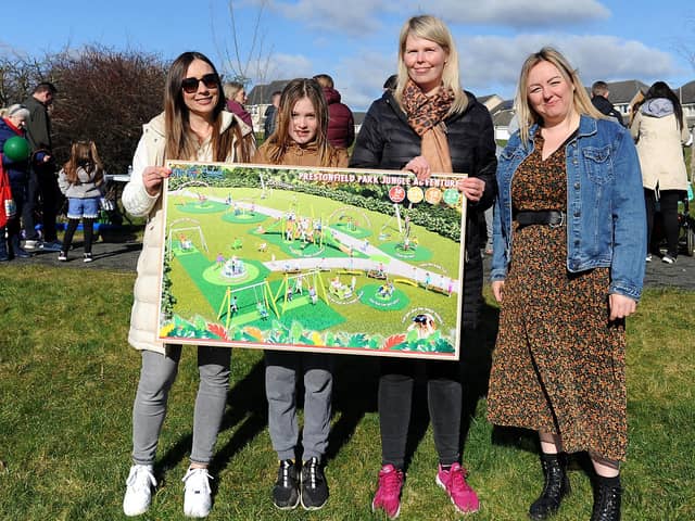 Members of the local community began fundraising for new play equipment last year.  (Pic: Fife Photo Agency)