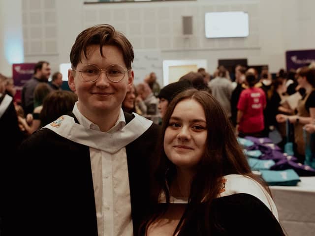 Kaiya Gardinar and Robbie Simpson successfully completed their (HND in Acting and Performance, and graduated together (Pic: Submitted)