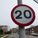 20mph sign on a residential street. | Pic  Emily Dalton/LDRS