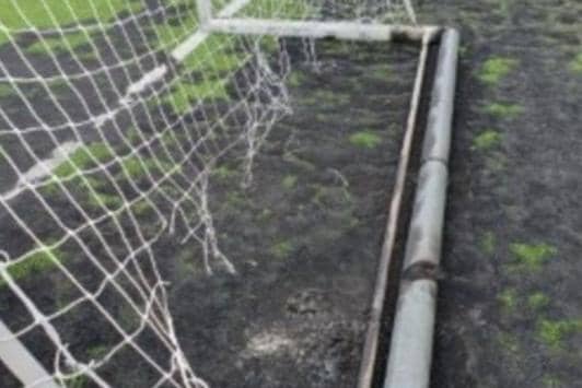 Vandals damaged the goals at the recently re-opened facility (Pic: Submitted)