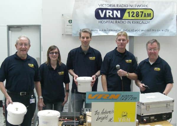 From left: VRN presenters at Asda: Eddie Bowie, Laura Haldane, Peter Gordon, John Murray and Colin Johnston. Pic: John Murray