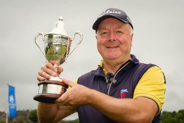 Derek Paton with Scottish Senior Men’s Open trophy (Pic by Christopher Young)