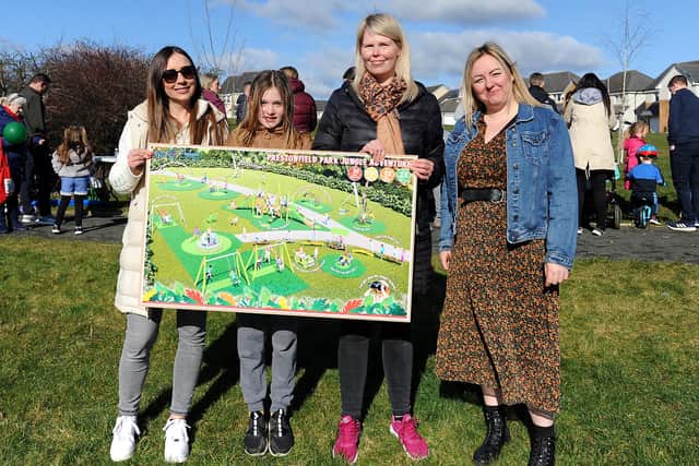 The group raised over £600 with its first official fundraiser, (from left to right) Hayley Stevenson, Faith Thomson, Louise Mills, and Stacy Young. Pic: Fife Photo Agency.