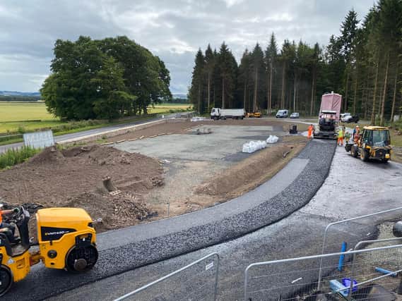 Work to create the new access into Falkland Estate